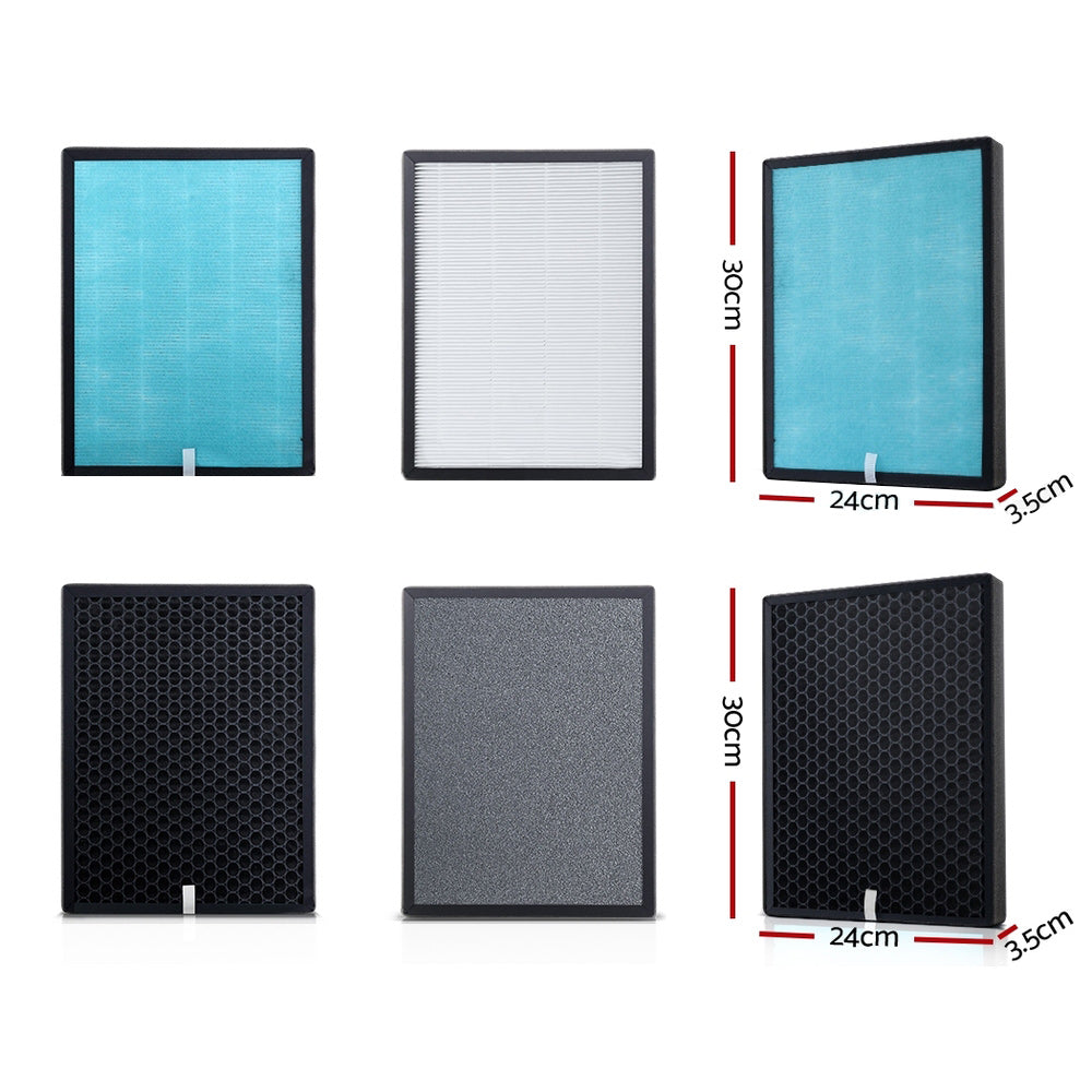 Devanti 4 Layer HEPA Air Purifier Filter Replacement 30cm