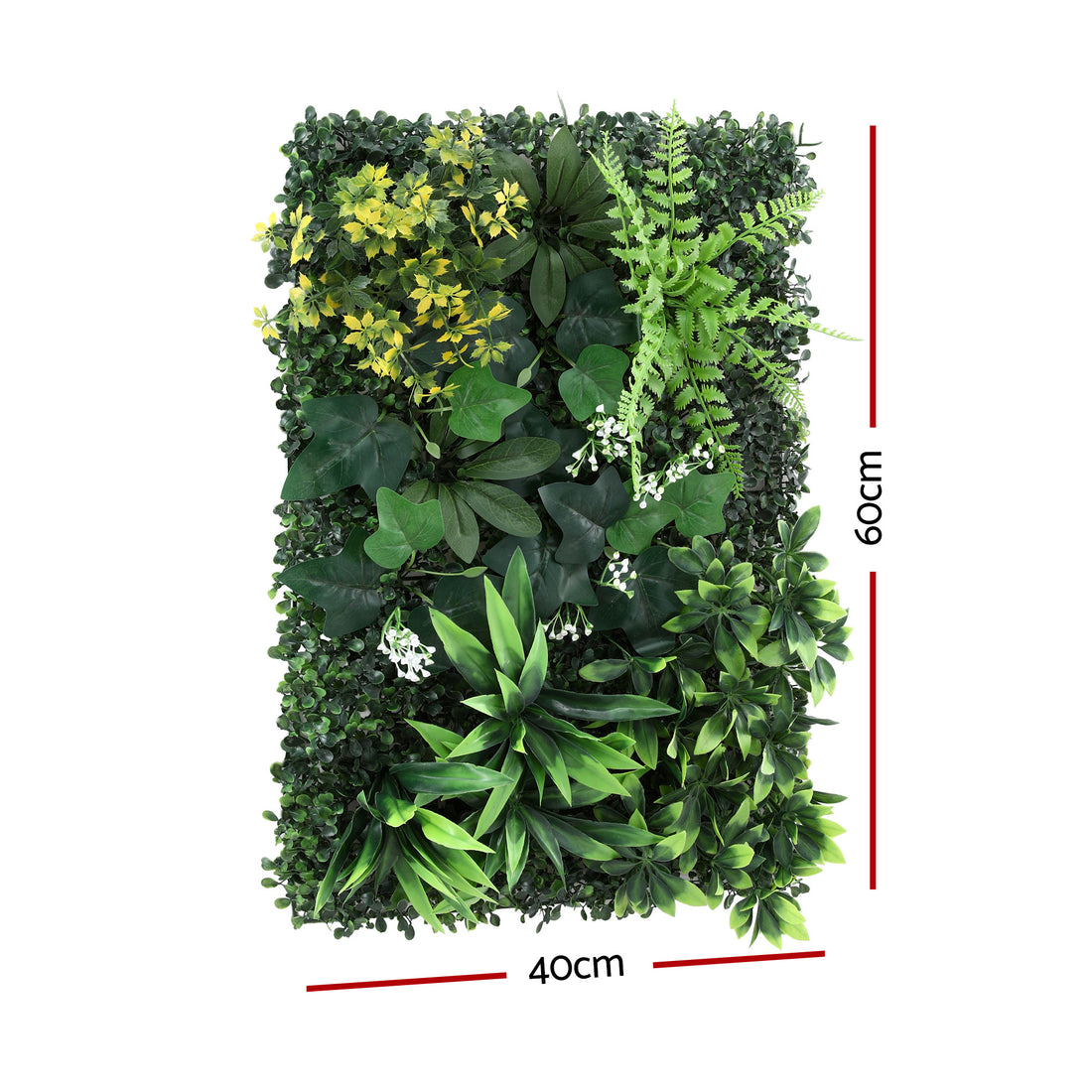 Gardeon Boxwood Privacy Wall Panel Set 4 Pieces Green 40x60cm