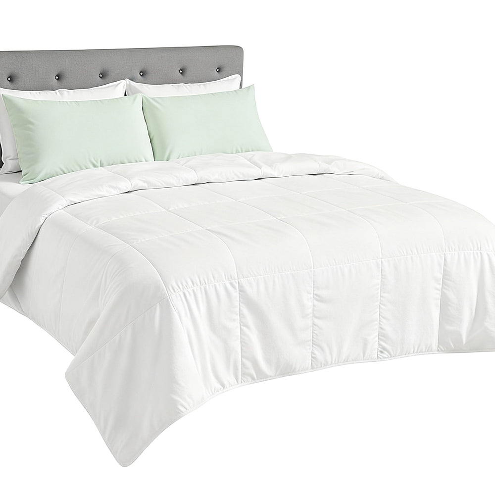 Giselle Bedding 200GSM Summer Bamboo Quilt Lightweight Double White