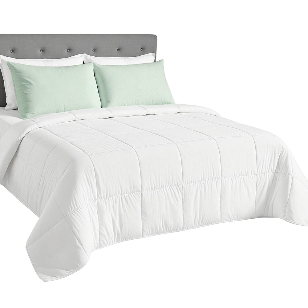 Giselle Bedding Bamboo Quilt 200GSM Summer Weight Super King White