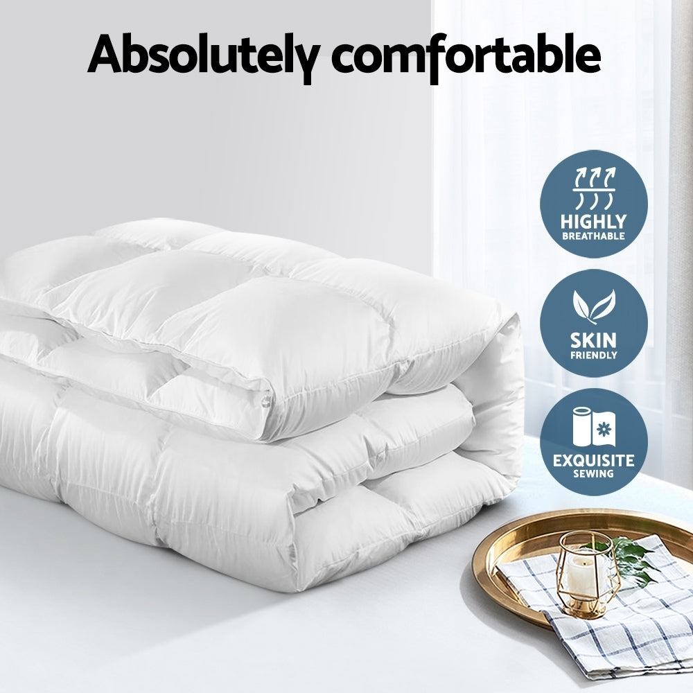 Giselle Bedding 500GSM Winter Doona Quilt Down Feather Queen