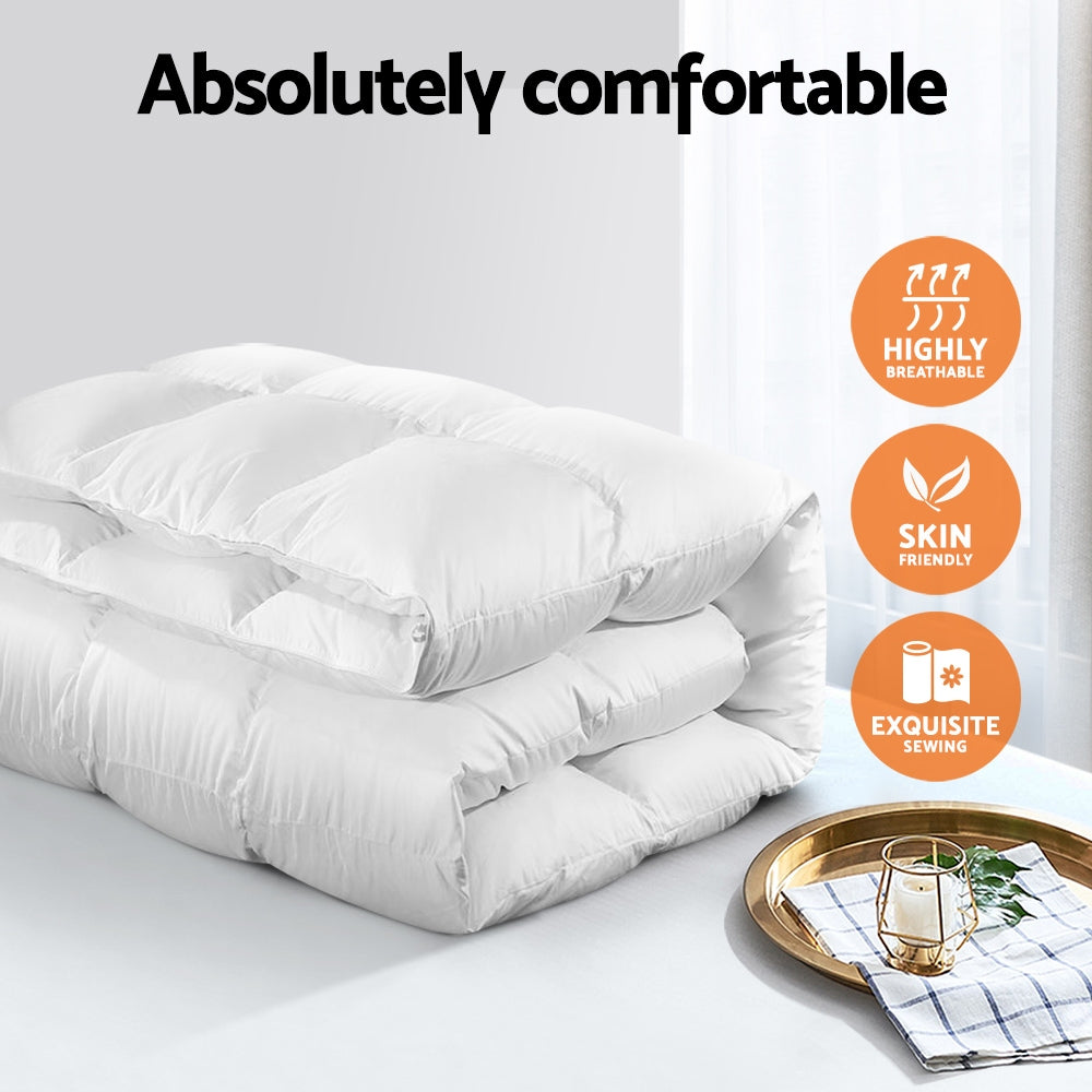 Giselle Bedding 700GSM Winter Doona Quilt Goose Down King