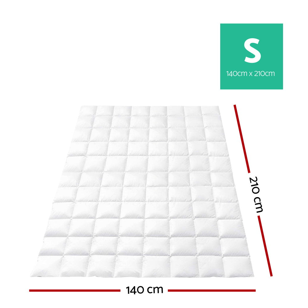 Giselle Bedding 700GSM Winter Doona Quilt Goose Down Single