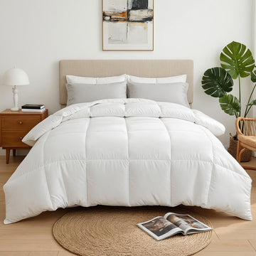Giselle Bedding Microfiber Quilt 400GSM All Season King 245x210cm White