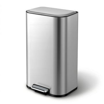 Cefito 40L Pedal Bin Steel Soft Close Silver