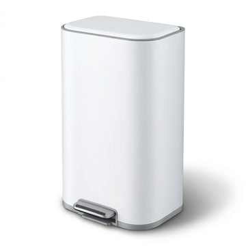 Cefito 40L Pedal Bin Steel Soft Close White