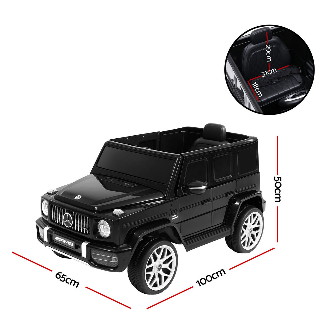Mercedes-Benz Licensed Electric Ride On Car with Remote Control 12V Black