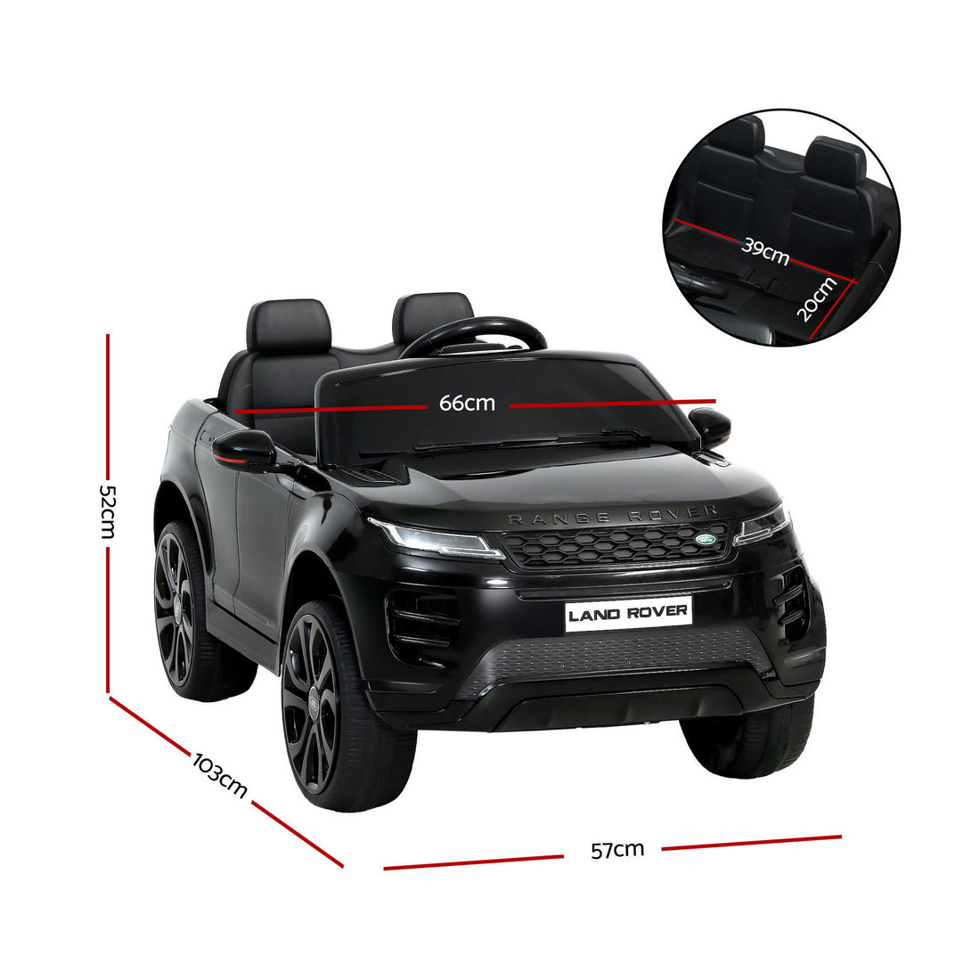 Land Rover Evoque Electric Ride On Car with MP3 and Digital Dashboard 12V Black