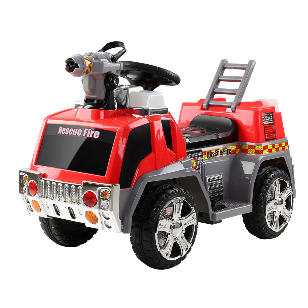 Rigo Kids Electric Ride On Fire Engine Truck Red 6V