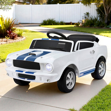 Kids Licensed GT350 Electric Ride On Car with Remote Control White