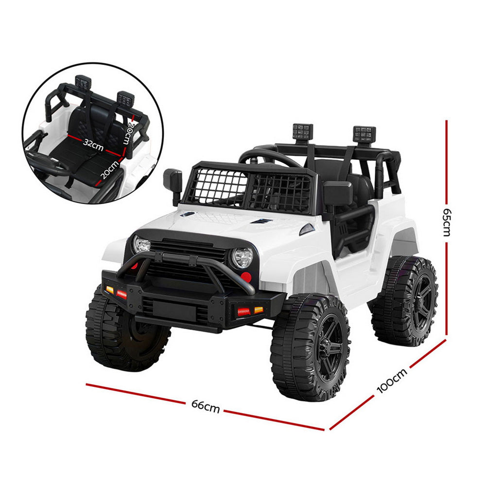 Rigo Jeep Electric Ride On Car with MP3 Input and Headlights 12V White