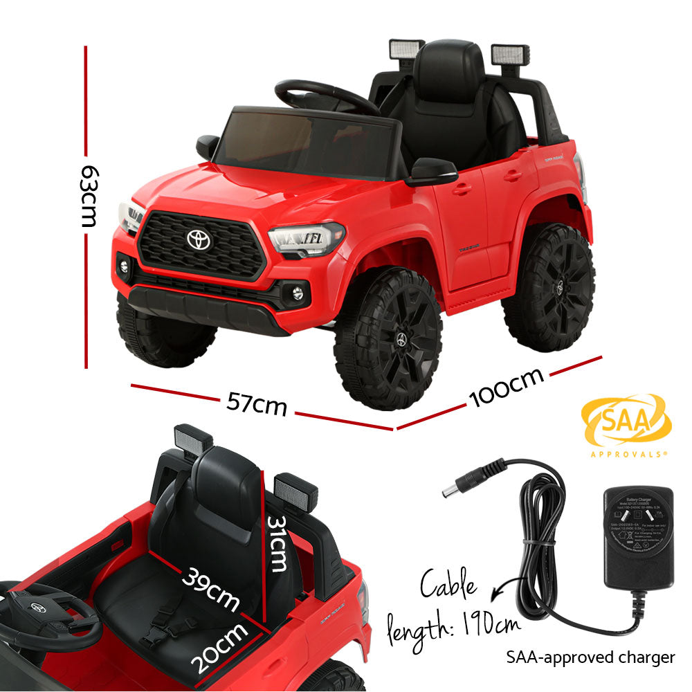 Toyota Licensed Electric Ride On Car With Remote Control 12V Red