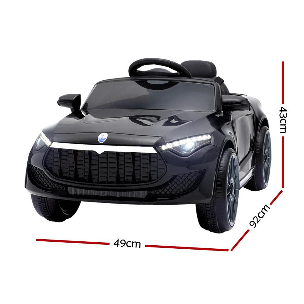 Rigo Maserati-Inspired Kids Electric Ride On Car Black 12V