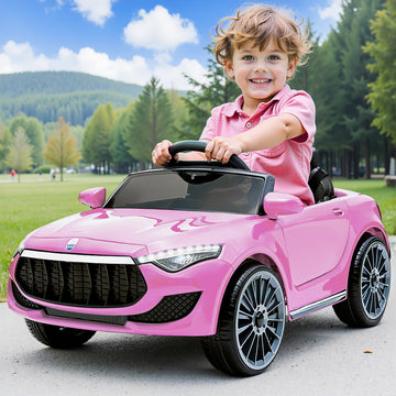 Rigo Maserati-Inspired Kids Electric Ride On Car Pink 12V