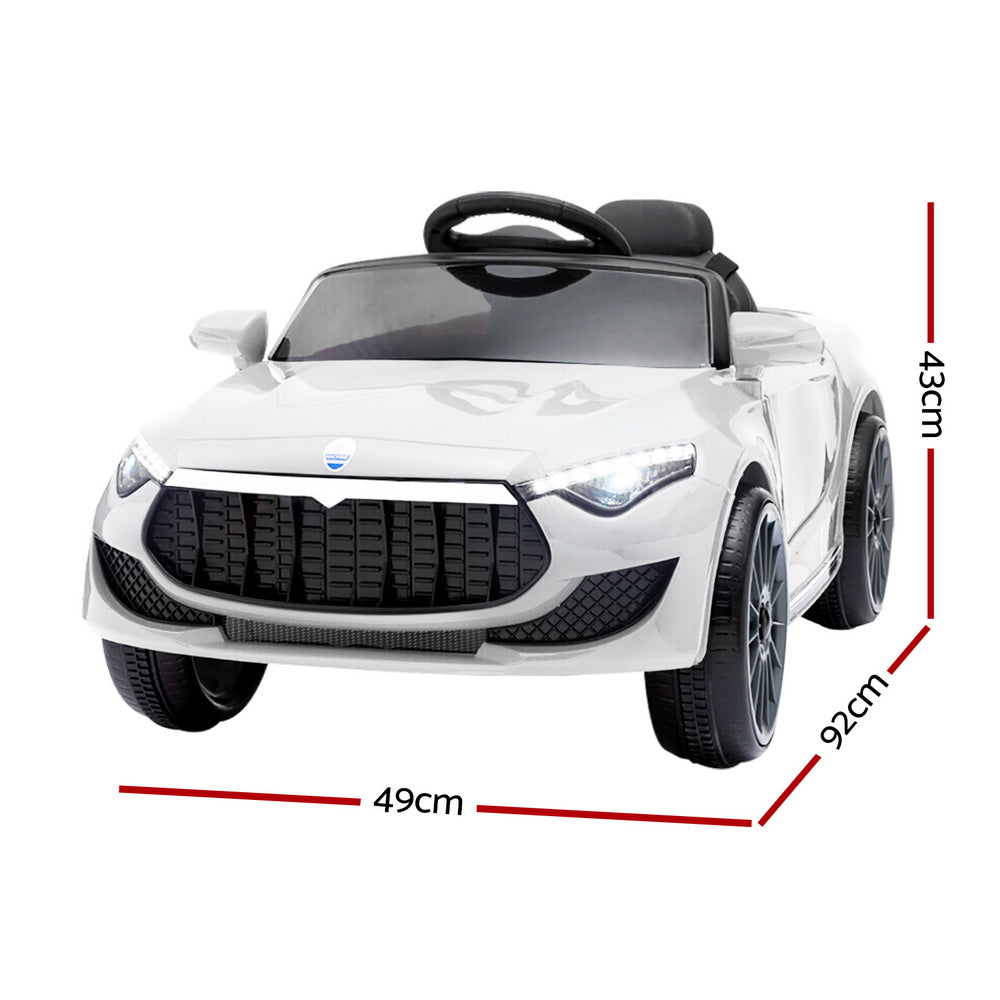 Rigo Maserati-Inspired Kids Electric Ride On Car White 12V