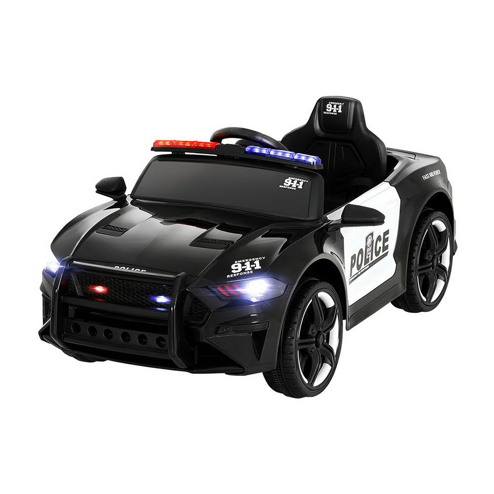 Rigo Kids Electric Ride On Car Patrol Police 12V Black