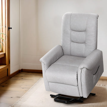 Artiss Electric Lift Recliner Chair PU Leather Grey