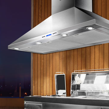 Devanti Wall Mount Commercial Range Hood 1200mm Stainless Steel