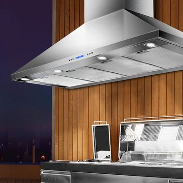 Devanti Wall Mount Commercial Range Hood 1500mm Stainless Steel
