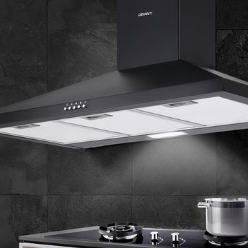 Devanti Range Hood 90cm Black