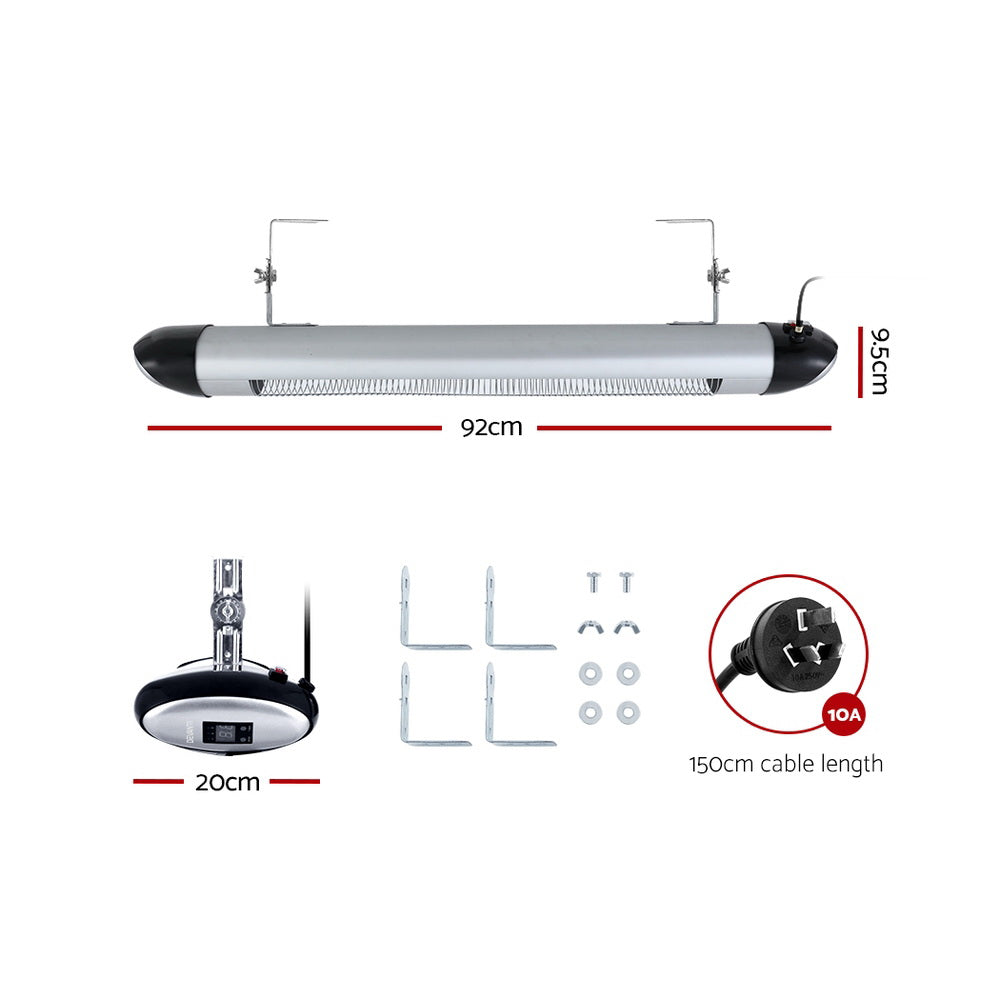 Devanti Wall Mounted Radiant Heater 2000W