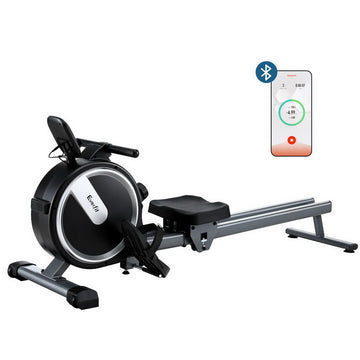 Everfit Magnetic Rowing Machine 16 Level App Connect Home Gym Black