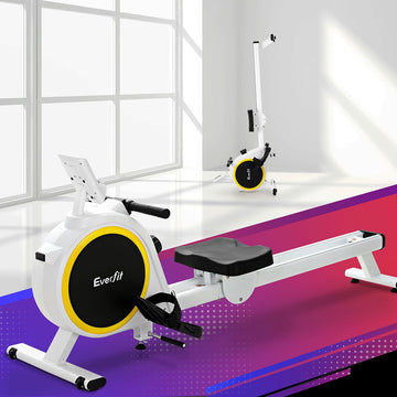 Everfit Magnetic Rowing Machine 16 Level 3kg Flywheel Aluminium Rails
