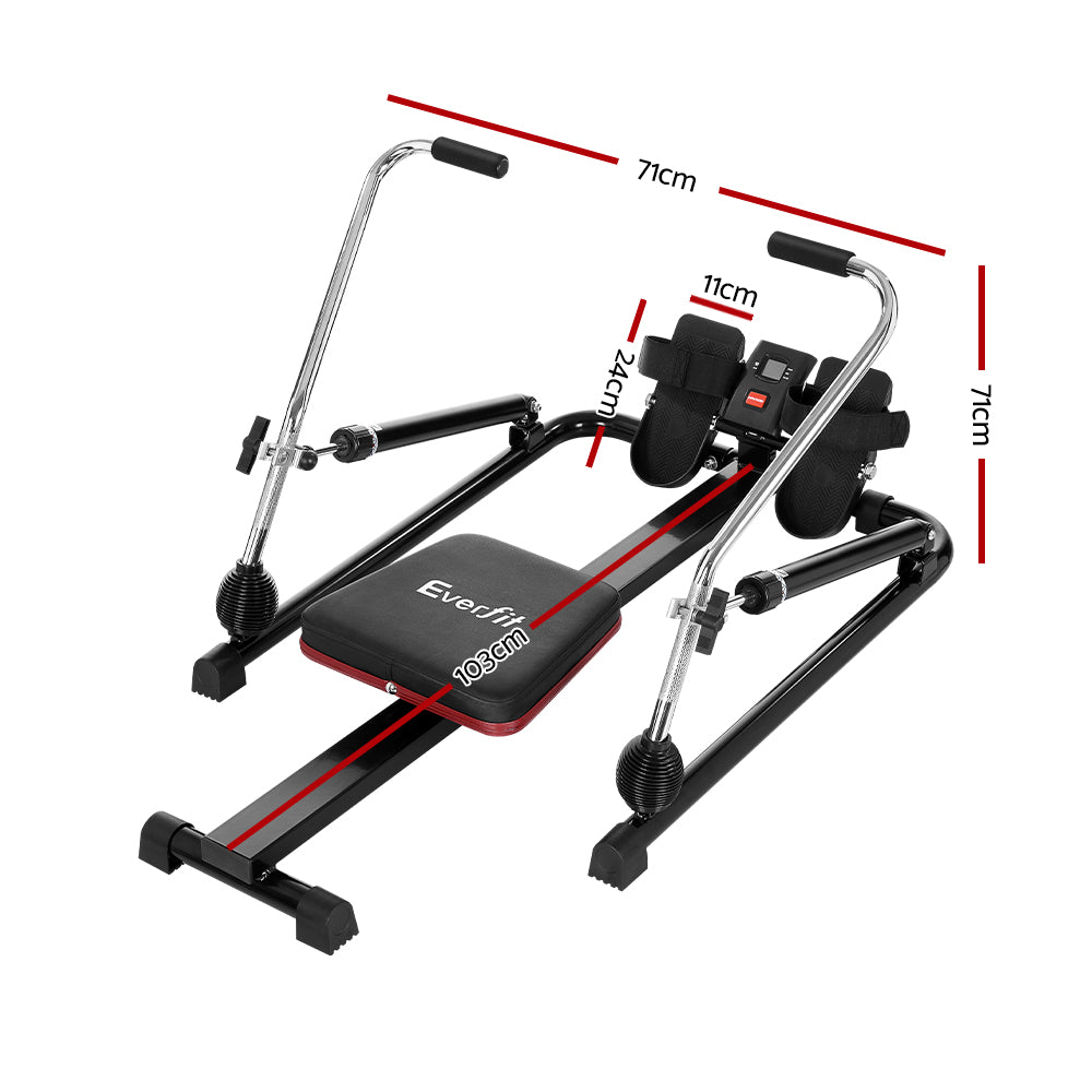 Everfit Hydraulic Rowing Machine 12 Level Foldable 200kg
