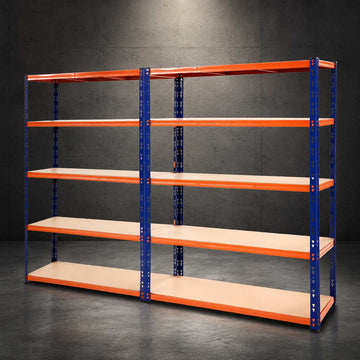 Giantz Garage Shelving Rack Heavy Duty Steel 2.4m 4 Tier Blue