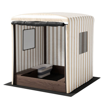 Keezi Kids Canopy Sandbox with UV Shade Cover 120cm Brown