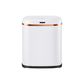 Devanti 38L Motion Sensor Bin Hands-Free White Steel
