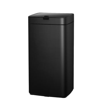 Devanti Motion Sensor Bin 45L Black Stainless Steel Hands-Free