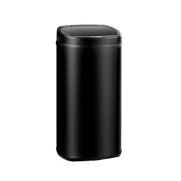 Devanti Motion Sensor Bin 68L Black Fingerprint-Proof Large