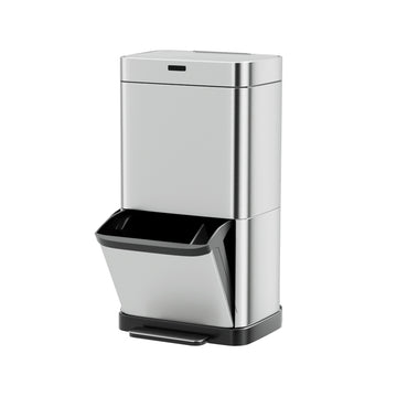 Devanti Motion Sensor Bin 70L Hands-Free Silver