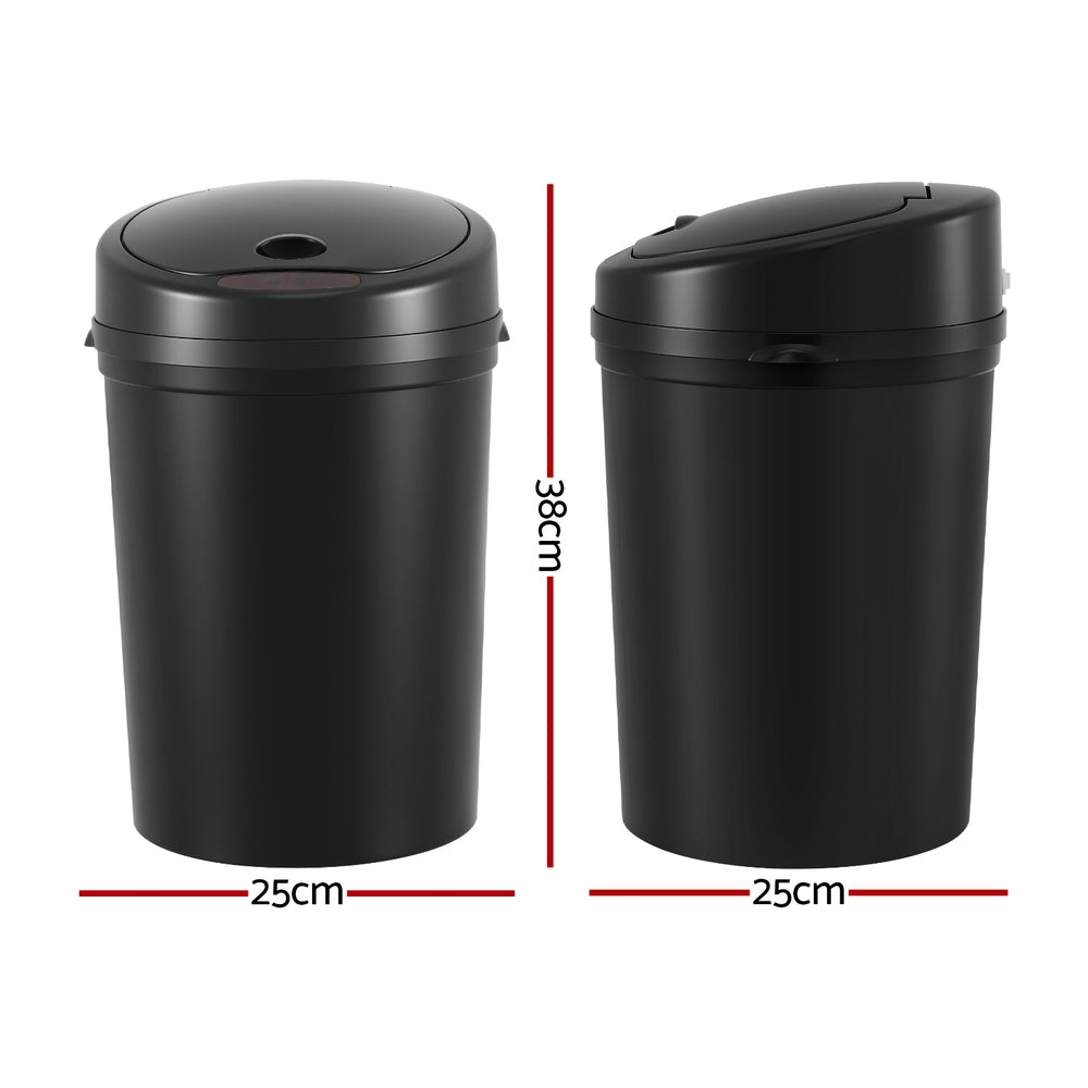 Devanti Automatic Sensor Kitchen Bin 9L Hands-Free Black