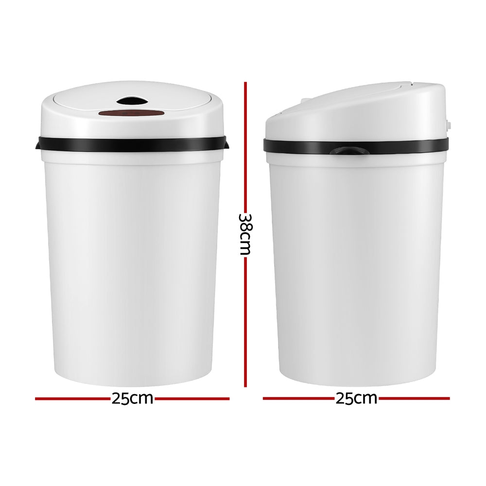 Devanti Automatic Sensor Kitchen Bin 9L Hands-Free White