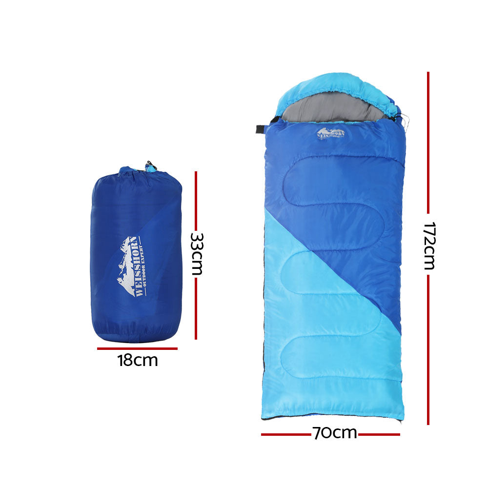 Weisshorn Kids Thermal Sleeping Bag 172cm Blue