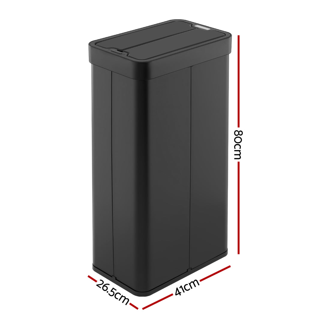 Devanti 70L Slim Sensor Kitchen Bin Soft Close Black