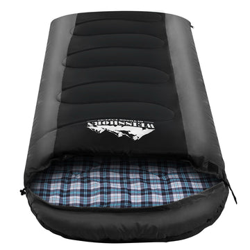 Weisshorn Thermal Sleeping Bag -20C Single Camping Hiking Black