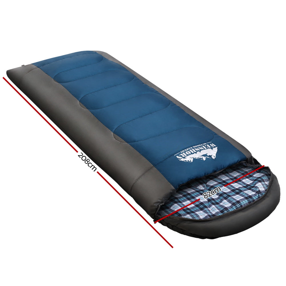 Weisshorn Single Sleeping Bag Thermal -20C Blue