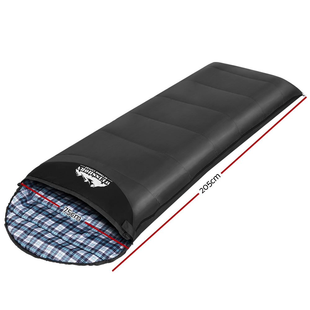Weisshorn Compact Camping Sleeping Bag 0C to 20C Grey 0.9kg