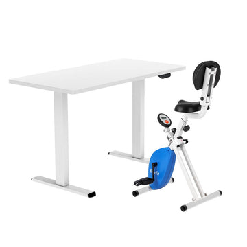 Artiss Under Desk Exercise Bike and Standing Desk 140cm White