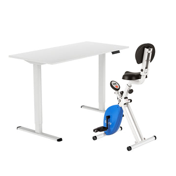 Artiss Under Desk Exercise Bike and Standing Desk 120cm White
