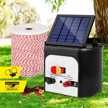 i.Force Solar Fence Energiser 8km Solar Powered 0.3J with Polywire