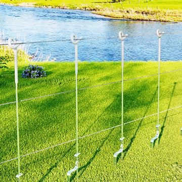 Giantz Steel Pigtail Fence Posts 20-Pack 104cm Insulated
