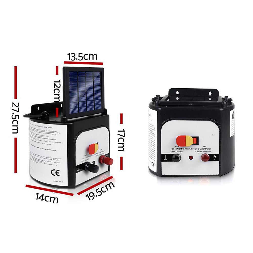 Giantz Solar Fence Energiser 8km Waterproof IP3 0.3J