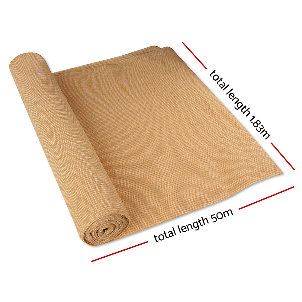 Instahut 70% UV Shade Cloth Heavy Duty Knitted Fabric 1.83m x 50m