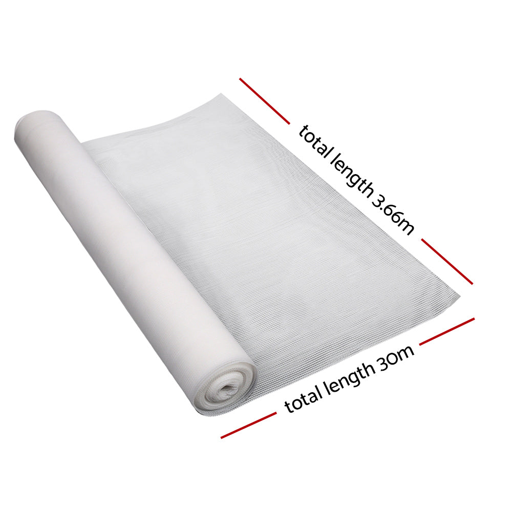 Instahut Shade Cloth 50% UV Block 3.66m x 30m for Plant Protection White