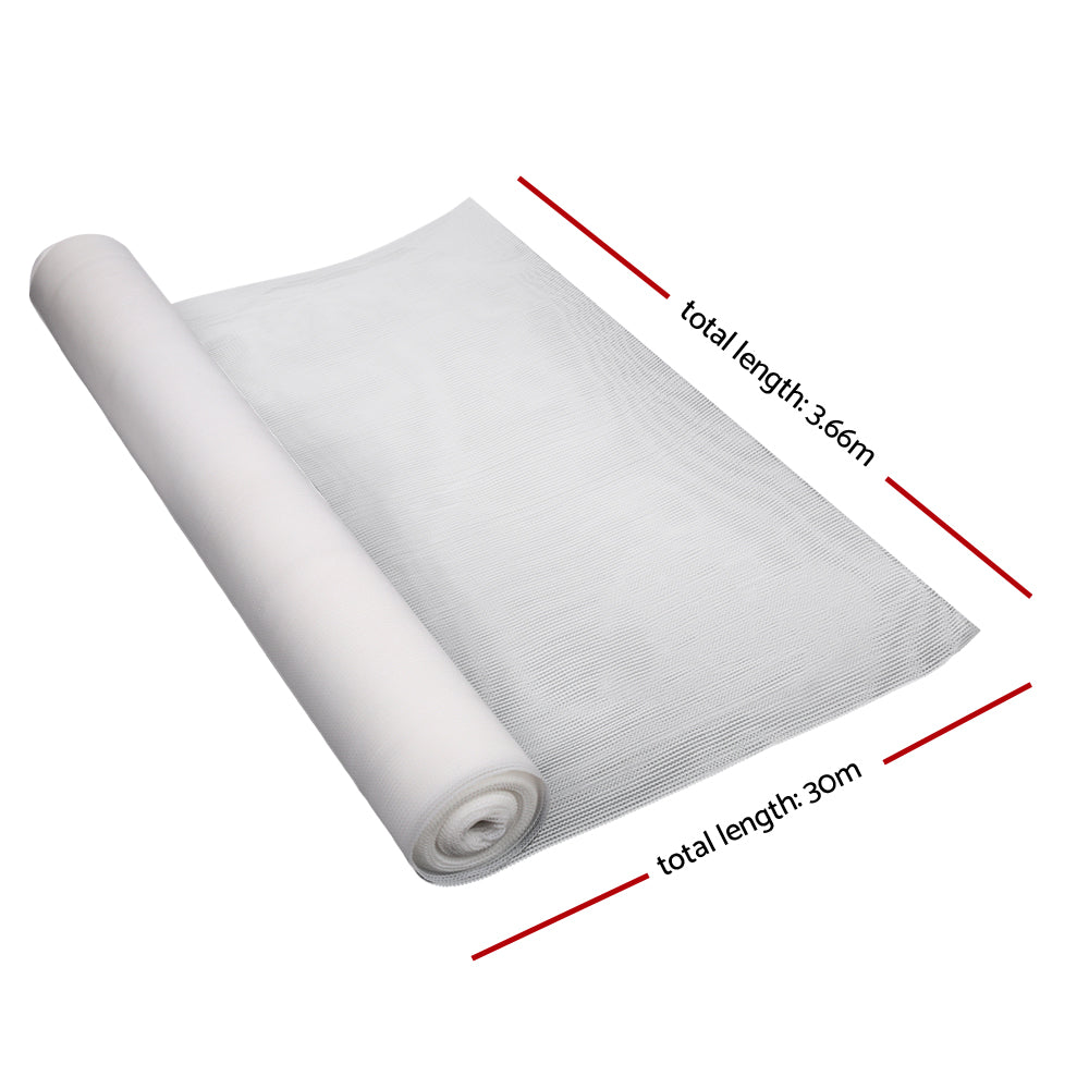 Instahut Garden Shade Cloth Roll 90% UV Block Heavy Duty 3.66x30m White