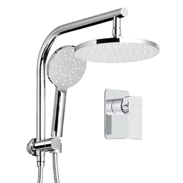 Cefito 9 inch Rain Shower Head Set with Handheld Mixer Tap Chrome